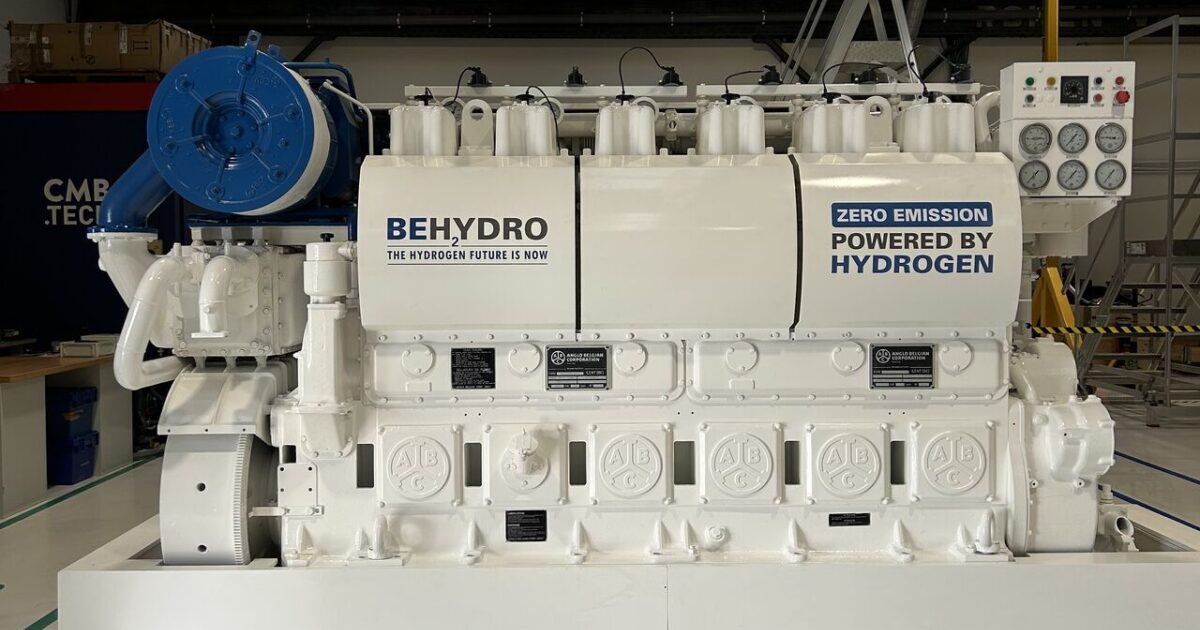Hdyrogen Engine BeHydro showcases its 100% hydrogen engine at the Global… | BeHydro